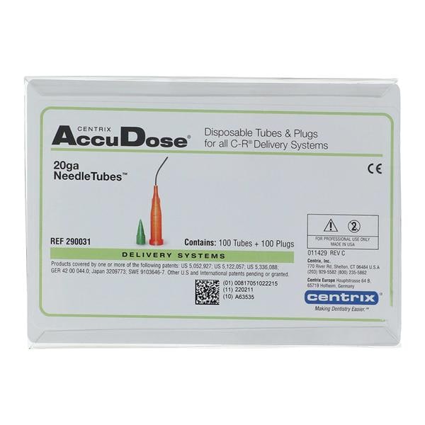 AccuDose Bendable Needle Tubes Photobloc Orange 100/Pk