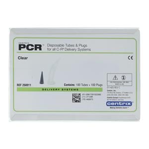 PCR Curved Tube & Plug Clear 100/Pk