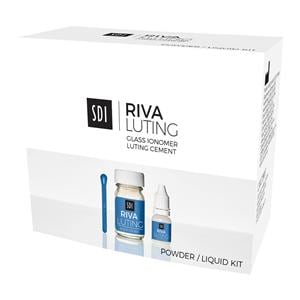 Riva Luting Glass Ionomer Powder & Liquid Luting Cement Kit Ea