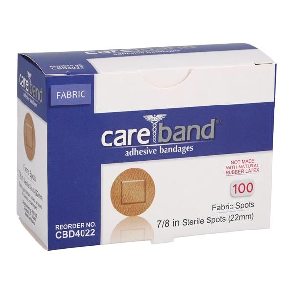 Careband Spot Bandage Fabric 7/8" Flesh Sterile 100/Bx