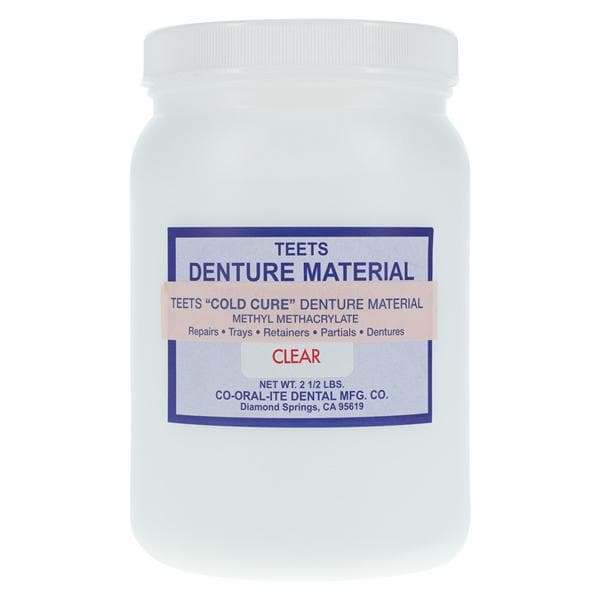 Teets Denture Resin Cold Cure Clear 2.5Lb