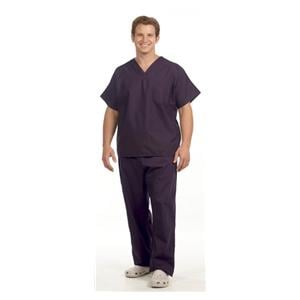 Fashion Seal Scrub Shirt V-Neck 1 Pocket 2X Large Eggplant Unisex Ea