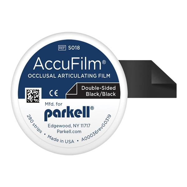 AccuFilm II Articulating Film Black / Black Double Sided Pre-Cut Strips Pk