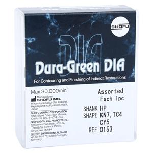 Dura-Green Mounted Stones Green 3/Pk