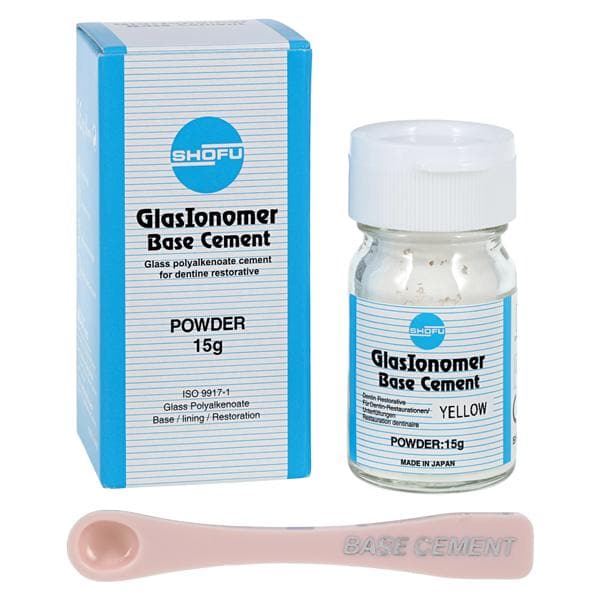 GlasIonomer Powder Base Cement Yellow 15 Gm Refill 15gm/Bt