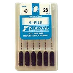 S-File 28 mm Size 40 Stainless Steel 6/Pk