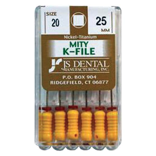 Mity K-File 25 mm Size 20 Nickel Titanium 6/Pk