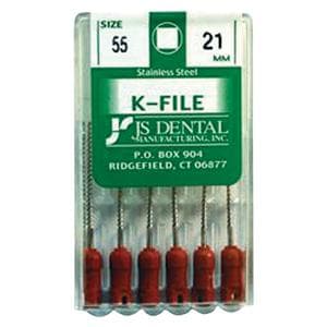 K-File 21 mm Size 55 Stainless Steel Red 0.02 6/Pk