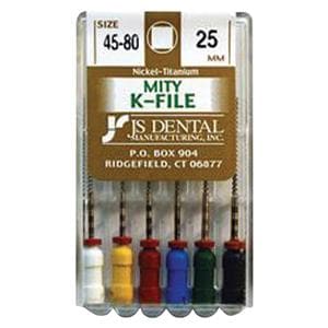 Mity K-File 25 mm Size 45-80 Nickel Titanium 6/Pk