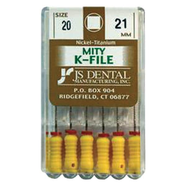 Mity K-File 21 mm Size 20 Nickel Titanium 6/Pk