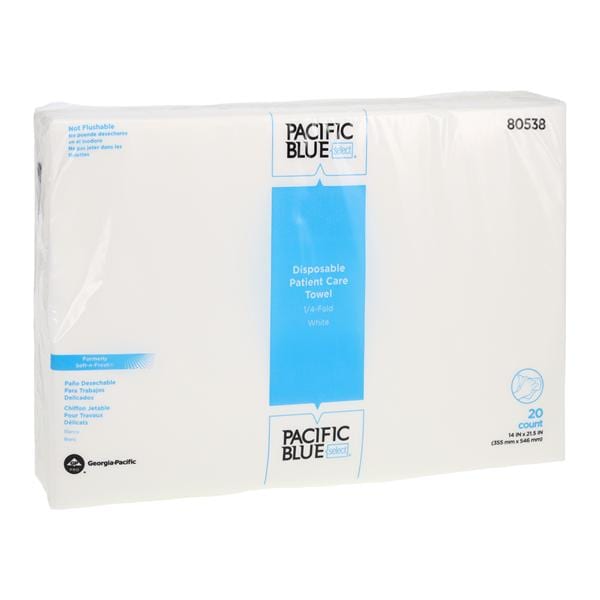 Pacific Blue Select Patient Towel Arld Clls Mtrl 1 Ply 14x21.5 Wht 320/Ca