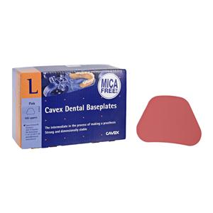 Mica-Free Single Shellac Baseplates Upper Pink 100/Bx