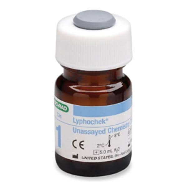 Lyphochek Unassayed Chemistry Level 1: Normal Control 25x5 Lyo f/ Anlyz 25/Bx