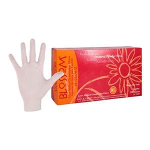 Blossom Latex Exam Gloves X-Large White Non-Sterile, 10 BX/CA