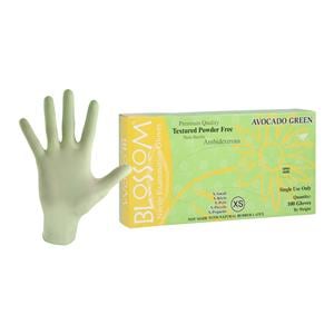 Blossom Nitrile Exam Gloves X-Small Avocado Green Non-Sterile, 10 BX/CA