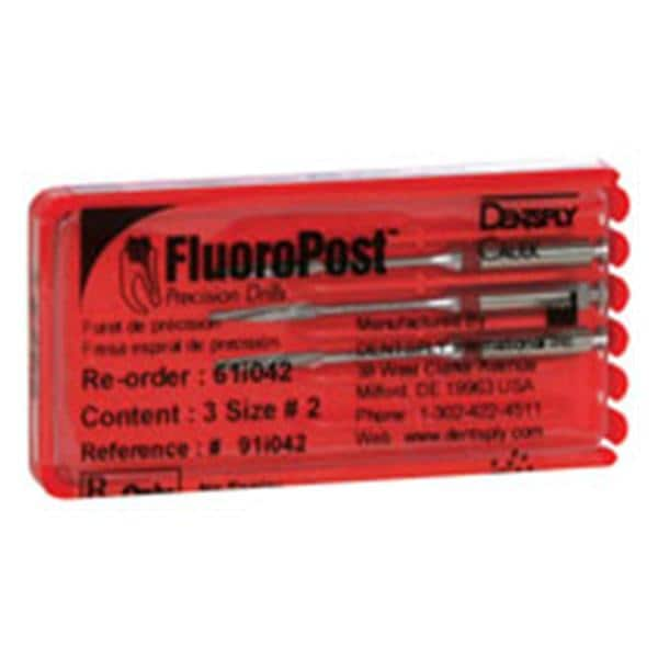 FluoroPost Post Drill Refill Size 2 Red 3/Pk