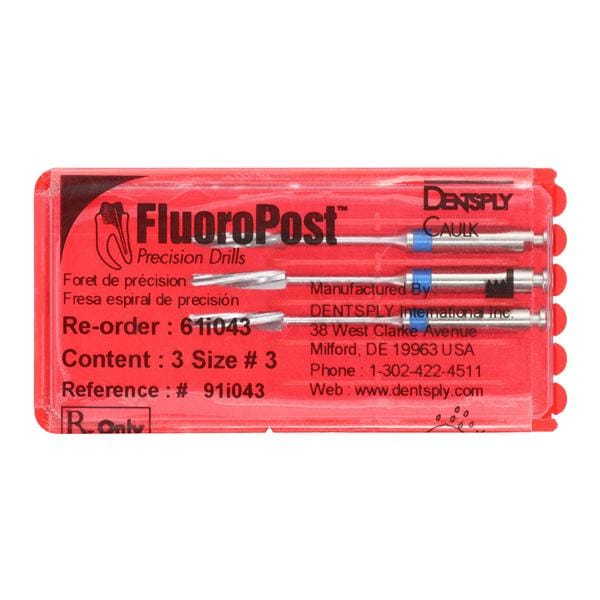 FluoroPost Post Drill Refill Size 3 Blue 3/Pk