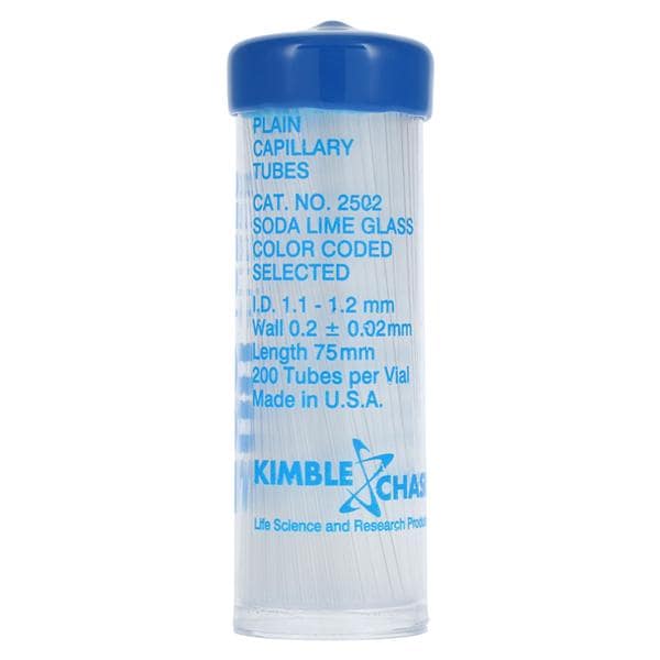 Microhematocrit Capillary Tube Soda-Lime Glass 200/Vl, 12 VL/CA