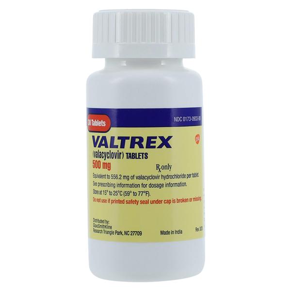 Valtrex Tablets 500mg Bottle 30/Bt