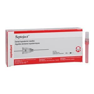 Septoject Needle Plastic Hub 25 Gauge Long Red 100/Bx, 10 BX/CA