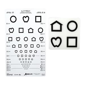 Illiterate Chart Set Vision Testing 10' Testing Distance Ea