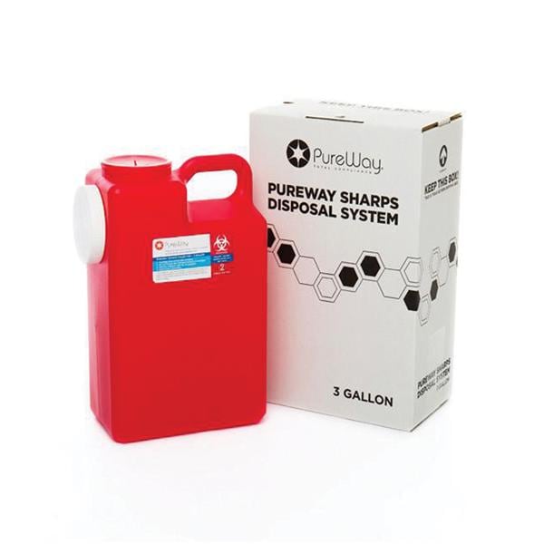 Mail Back Collection Bin 3gal Biohazard Labeling/Symbol Red Ea