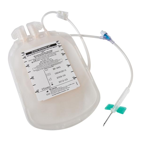 K-Shield Advantage Blood Bag 16gx 48" Tubing Winged Safety 25/Bx