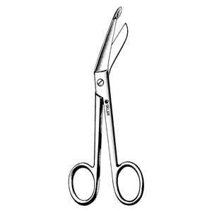 Lister Bandage Scissors Angled 8" Stainless Steel Non-Sterile Reusable Ea