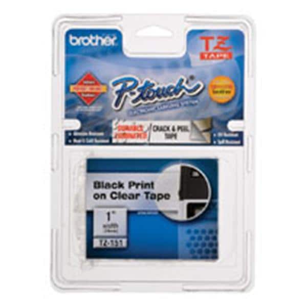Brother TZe-151 Black-On-Clear Tape 1" x 26' 1/PK