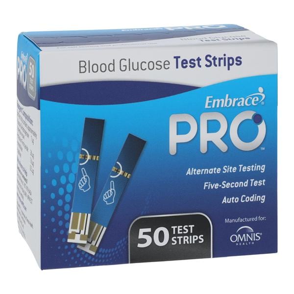 Embrace Pro Blood Glucose Test Strip CLIA Waived 50/Bx