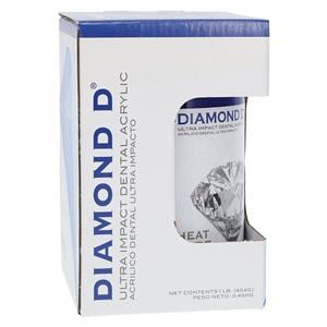 Diamond D Denture Resin Heat Cure Dark Veined 1Lb/Ea