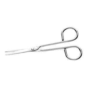 Nurses Scissors Angled 5-1/4" Stainless Steel Sterile Disposable 100/CA