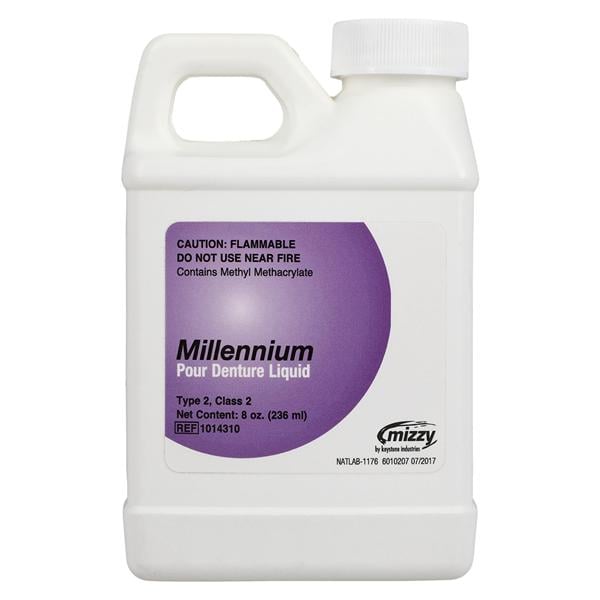 Millennium Denture Resin Monomer Autocure Liquid 8oz/Bt