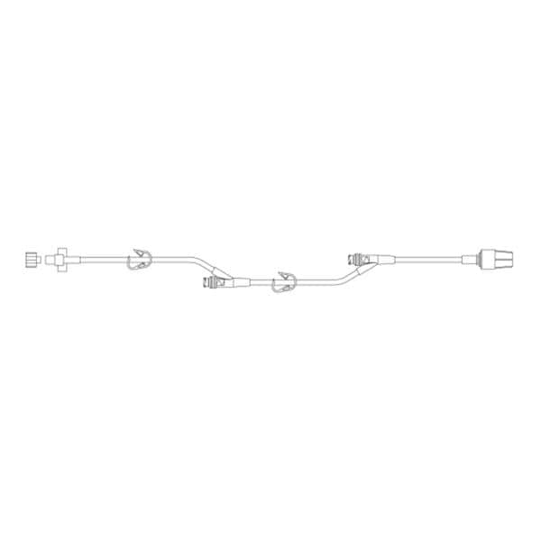 IV Extension Set Needleless 41" Smartsite Y-Injection Site Fxd M LL 100/Ca