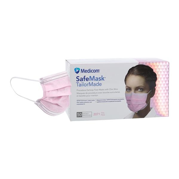 SafeMask TailorMade Mask ASTM Level 1 Pink 50/Bx