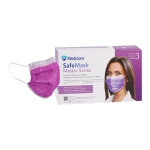 SafeMask Master Series Procedure Mask ASTM Lvl 3 Southern Bellflower Adlt 50/Bx