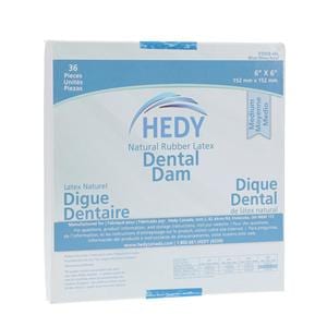 Hedy Dental Dam Latex Rubber Dam Medium Gauge Blue 36/Bx