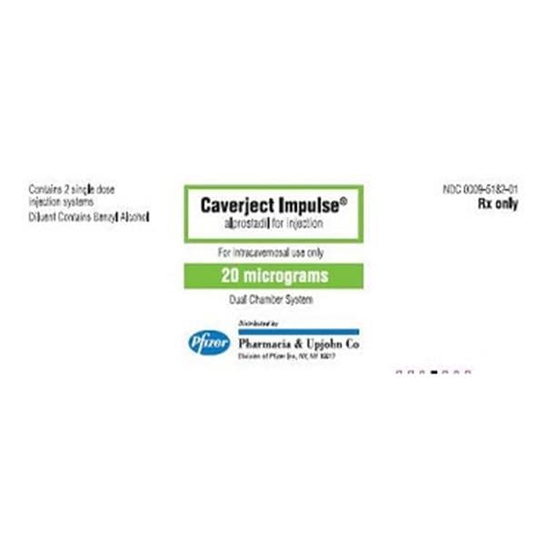 Caverject Impulse Injection 20mcg Powder Dual Chamber Prefilled Syringe 2/Pk