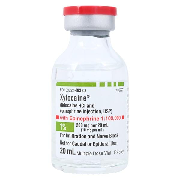 Xylocaine w/Epinephrine Injection 1% 1:100,000 MDV 20mL/Vl