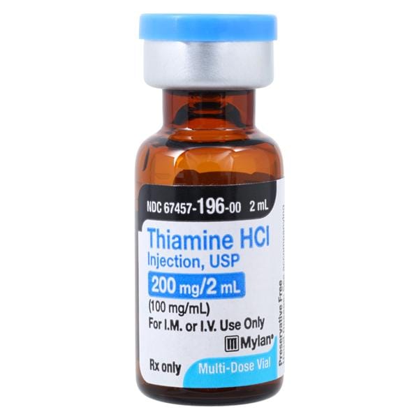 Thiamine HCl Injection 100mg/mL MDV 2mL Each