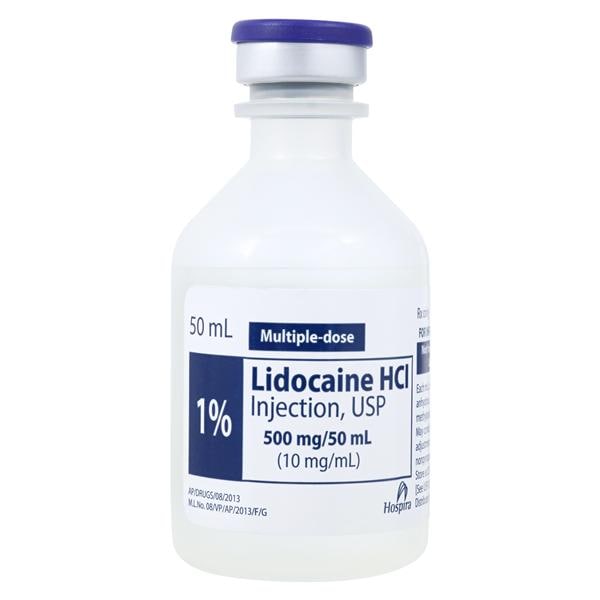 Lidocaine HCl Injection 1% MDV 50mL/Vl