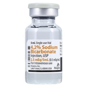 Sodium Bicarbonate Injection 4.2% SDV 5mL Each, 100 VL/CA