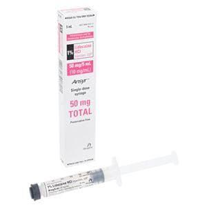 Lidocaine HCl Injection 1% Preservative Free Cardiac Use Ansyr Syringe 5mL/Ea