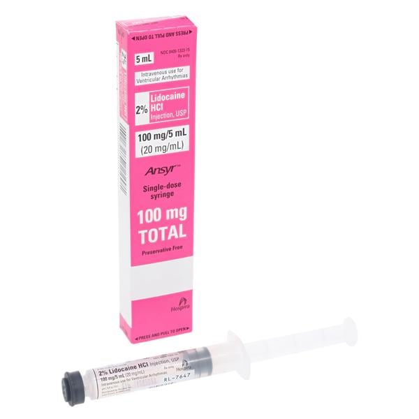 Lidocaine HCl Injection 2% PF Cardiac Use Ansyr Syringe 5mL 5mL/Ea