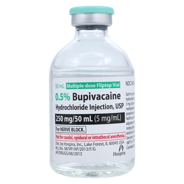 Bupivacaine HCl Injection 0.5% MDV 50mL/Vl