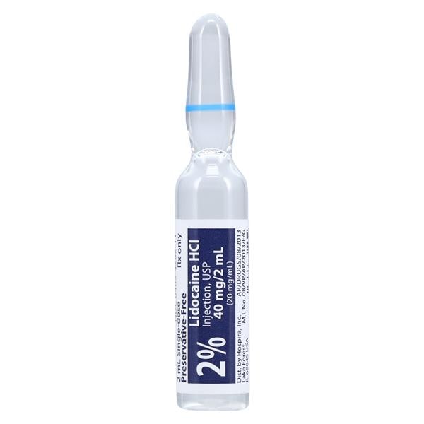 Lidocaine HCl Injection 2% Preservative Free Ampule 2mL Each