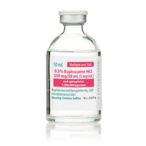 Bupivacaine HCl Epinephrine Injection 0.5% 1:200,000 MDV 50mL 50ml/Vl