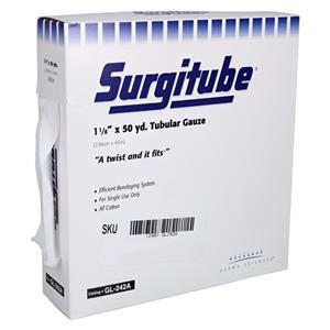 Surgitube Tubular Gauze Cotton 1.125"x50yd White Non-Sterile Rl