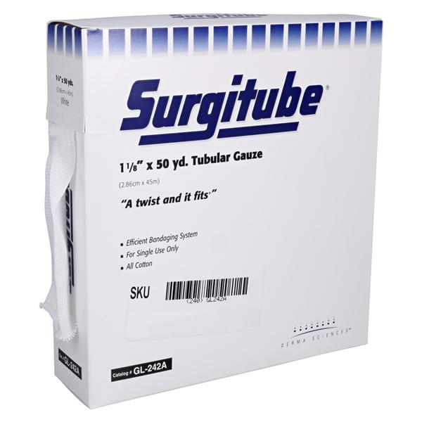 Surgitube Tubular Gauze Cotton 1.125"x50yd White Non-Sterile Rl