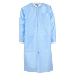 ValuMax Extra-Safe Protective Lab Coat 3 Layer SMS X-Large Medical Blue 10/Pk